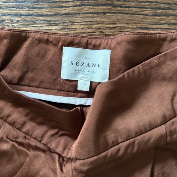 Sezane Georgio Trousers Caramel - Size 4 - Picture 3 of 3